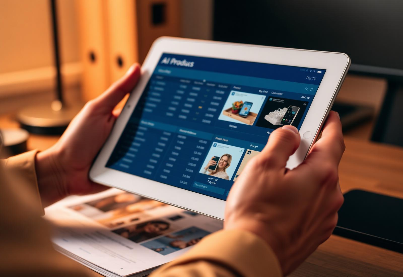 Catalogue reader on tablet